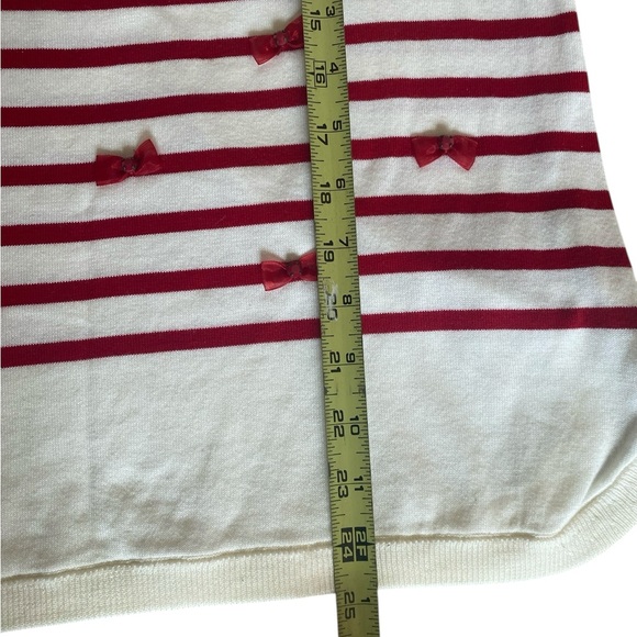 Talbots Red and Cream Striped Crew Neck Sweater - Picture 10 of 12